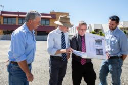 Northern Tablelands MP Adam Marshall was amongst Scott Sullivan (Servies Club CEO), Mark Bullen (Vice President) and Rice Construction’s Sam Rice and Nick Rice at the opening celebration of the Armidale Servies project