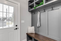 A Modern Mudroom built in a house